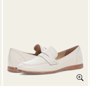 Frye Faith Leather Loafers in Ivory